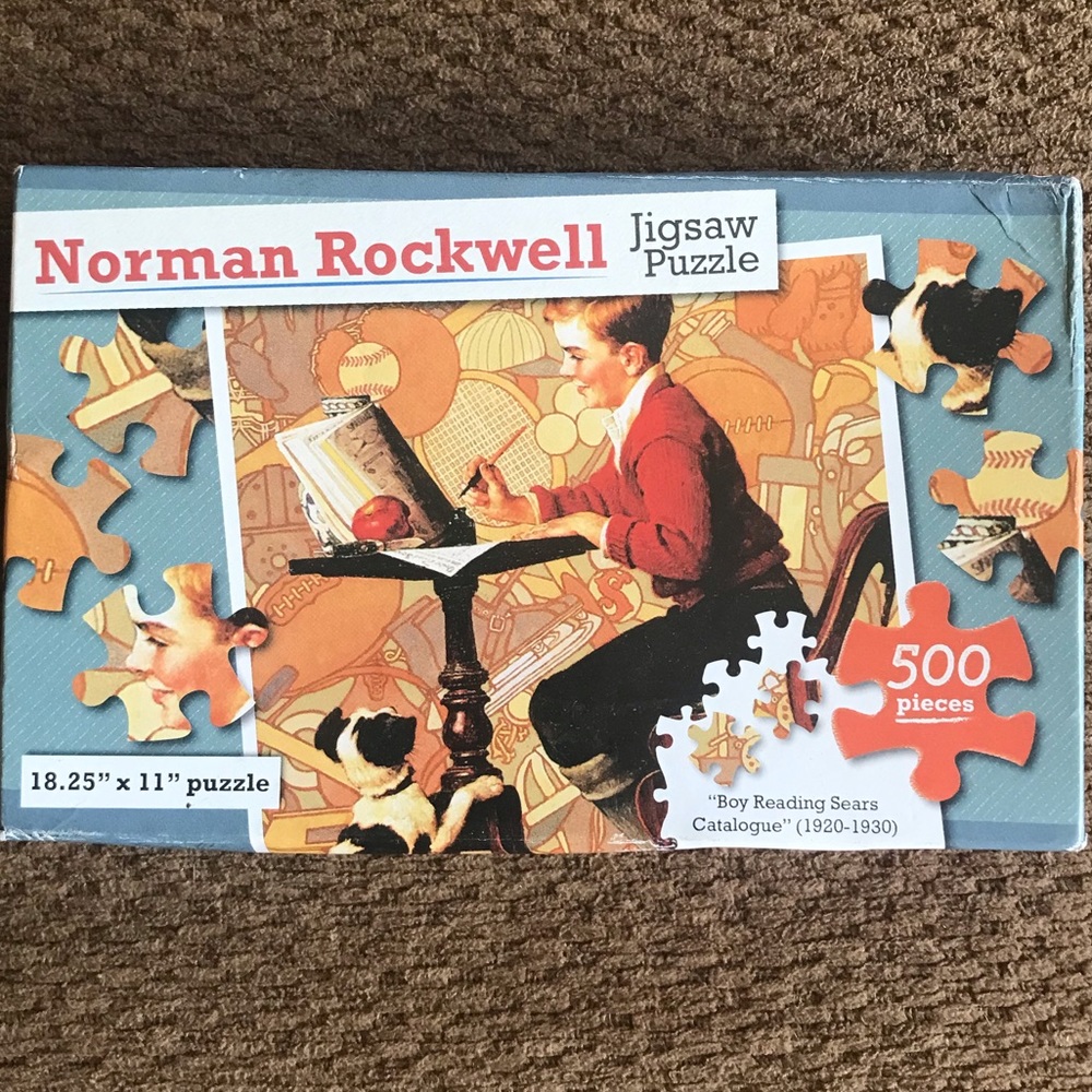 Norman Rockwell-Boy Reading Sears Catalogue